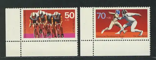 567-568 Sporthilfe 1978, Ecke u.l. Satz **