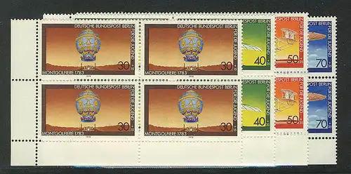 563-566 Jugend Luftfahrt 1978, E-Vbl u.l. Satz **