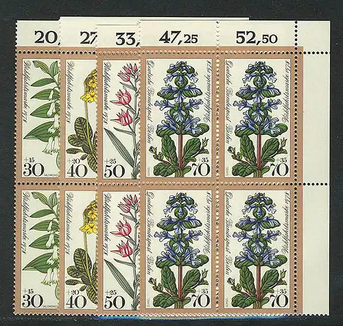 573-576 Wofa Waldblumen 1978, E-Vbl o.r. Satz **