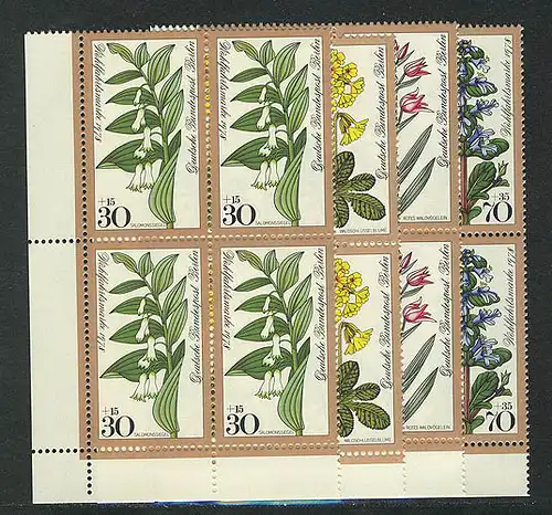 573-576 Wofa Fleurs forestières 1978, E-Vbl et l. Set **