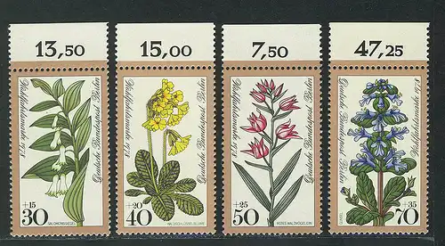 573-576 Wofa Fleurs forestières 1978, Oberrand, phrase **