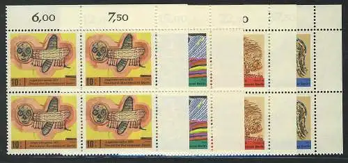 386-389 Jugend Kinderzeichnungen 1971 E-Vbl o.r. Satz **
