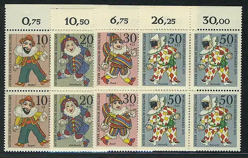 373-376 Wofa Marionetten 1970, OR-Vbl Satz **