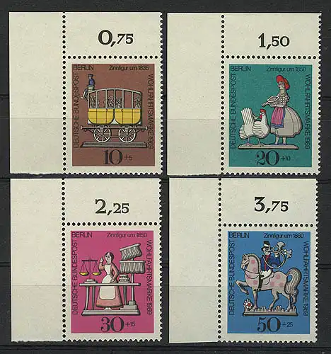 348-351 Wofa Zinnfiguren 1969, Ecke o.l. Satz **