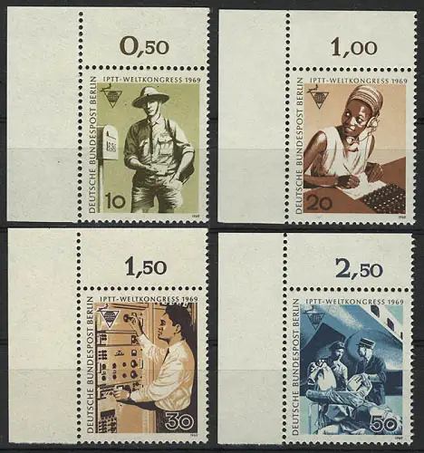 342-345 IPTT-Kongress 1969, Ecke o.l. Satz, postfrisch **