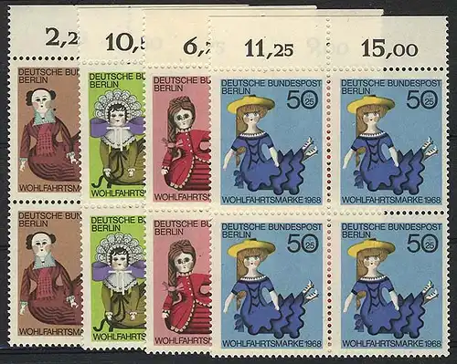 322-325 Wofa Puppen 1968, OR-Vbl Satz **