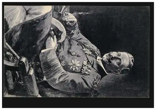 Carte de bien-être des vétérans - l'empereur Guillaume II comme grand amiral, inutilisé