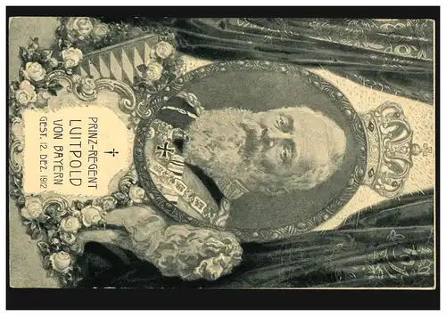 AK Prince Régent Luitpold de Bavière est décédé 12.12.1912, MUNICH 12/12/12 12-1N