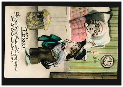 Carte de visite Enfants endormis: Valence, NOUVEAU ISENBURG 5.1.1930