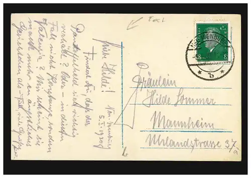 Carte de visite Enfants endormis: Valence, NOUVEAU ISENBURG 5.1.1930