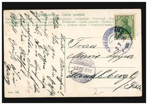 France AK Enfants: Filles avec gâteau d'anniversaire, GAZ DE GUERRE 2.7.1906