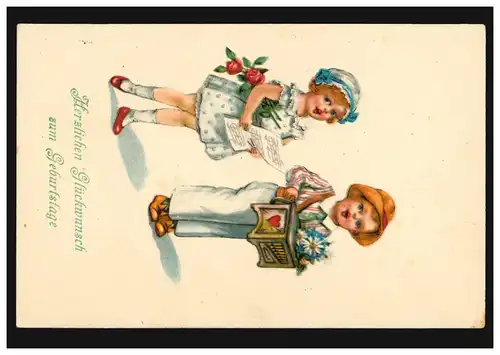 Ansichtskarte Kinder-Geburtstag Das Ständchen, SELB 1.3.1928