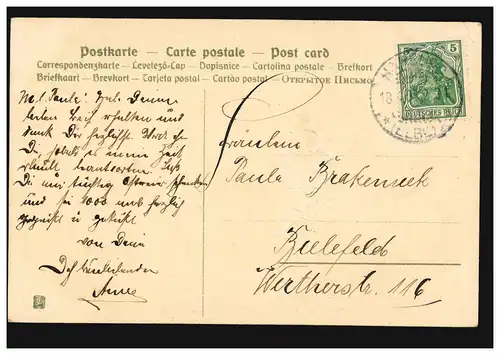 Carte de présentation Salutation Joyeux Pâques Fleurs de violette, couru HARBURG (ELBE)