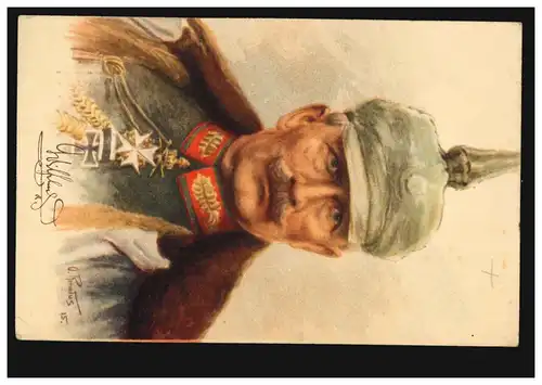 Ansichtskarte Kaiser Wilhelm II. als Feldpostkarte POTSDAM 10.4.1916