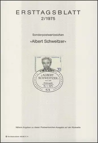 ETB 02/1975 Albert Schweitzer