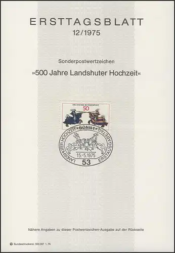 ETB 12/1975 Landshuter Fürstenhochzeit