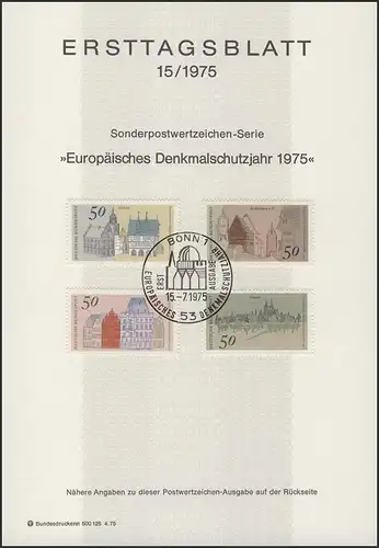 ETB 15/1975 Année européenne de la protection des monuments