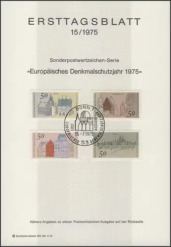 ETB 15/1975 Europäisches Denkmalschutzjahr