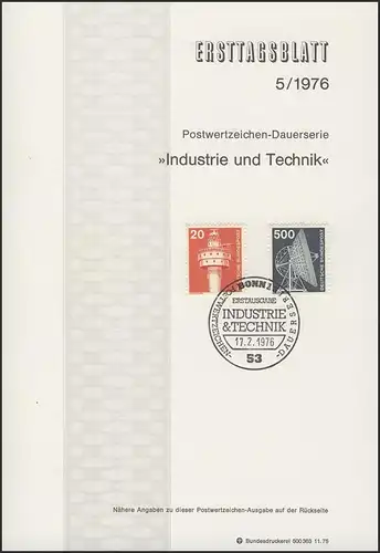 ETB 05/1976 Industrie Technik Lichttorm, Radiotélescope