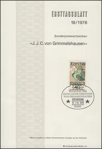 ETB 19/1976 Hans Jacob Christoffel von Grimmelshausen