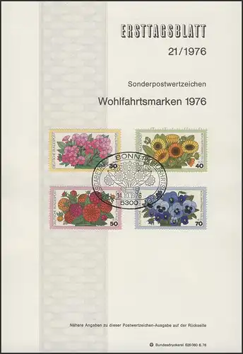 ETB 21/1976 Wohlfahrt: Gartenblumen