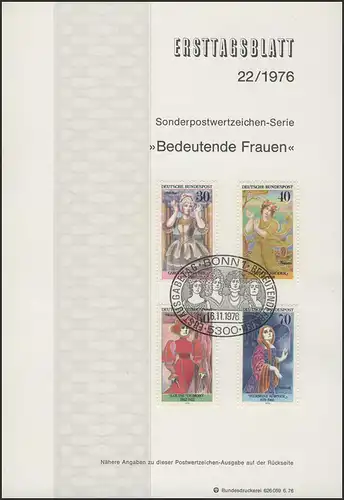 ETB 22/1976 Schauspielerinnen, Theaterleiterinnen