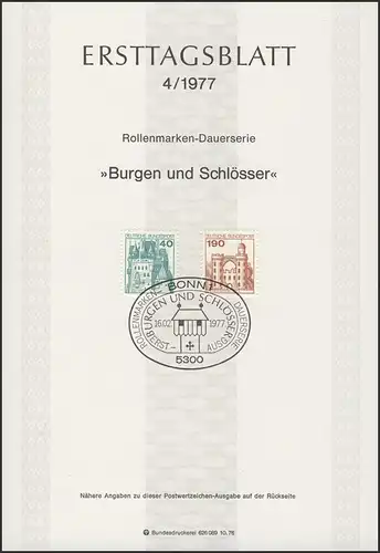 ETB 04/1977 Burgen und Schlösser: Eltz, Pfaueninsel