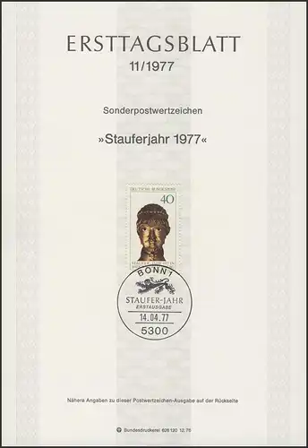 ETB 11/1977 Année de stauffing dans le Bade-Wurtemberg