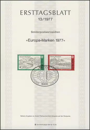 ETB 13/1977 Europa: Landschaften, Rhön, Siebengebirge