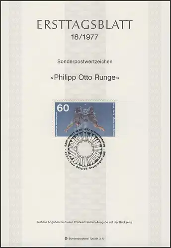 ETB 18/1977 Philipp Otto Runge, Maler