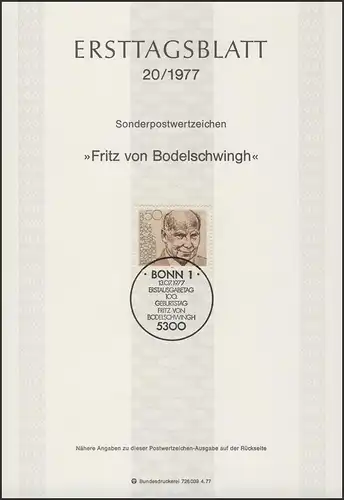 ETB 20/1977 Friedrich von Bodelbilth, Théologien