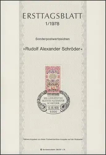 ETB 01/1978 Rudolf Alexander Schröder