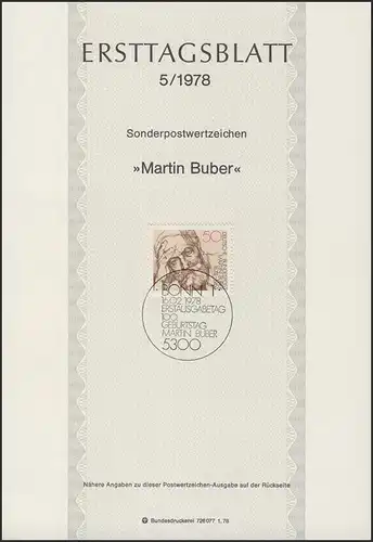 ETB 05/1978 Martin Buber, Sozialphilosoph