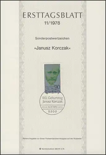 ETB 11/1978 Dr. Janusz Korczak