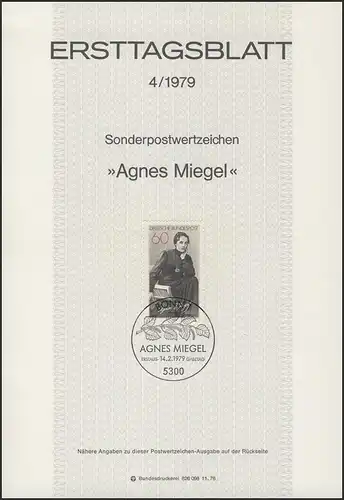 ETB 04/1979 Agnes Miegel, écrivain