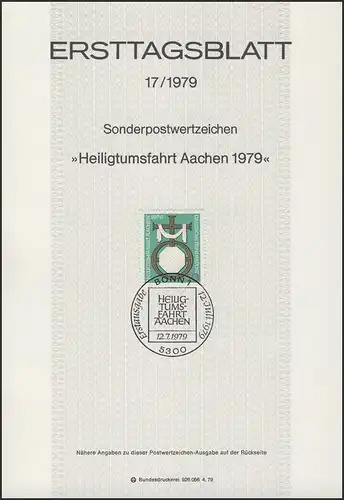 ETB 17/1979 Heiligtumsfahrt Aachen