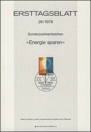 ETB 26/1979 Économie d'énergie