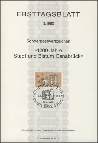 ETB 03/1980 Evêque d'Osnabrück