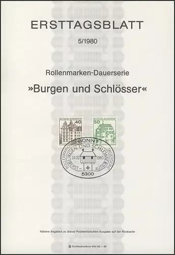 ETB 05/1980 Burgen und Schlösser: Wolfsburg, Inzlingen