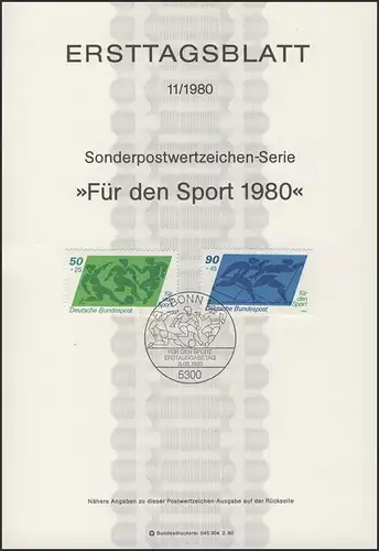 ETB 11/1980 Sporthilfe: Fußball, Skilauf