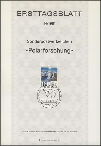 ETB 14/1981 Polarforschung