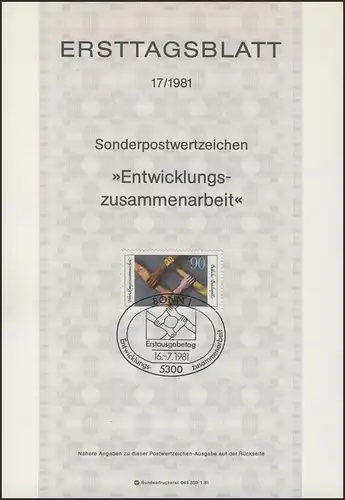 ETB 17/1981 Entwicklungszusammenarbeit