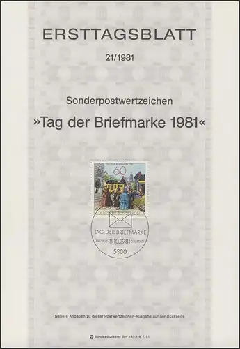 ETB 21/1981 Tag der Briefmarke