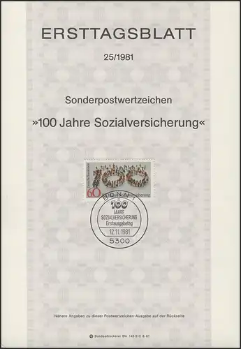 ETB 25/1981 Sozialversicherung