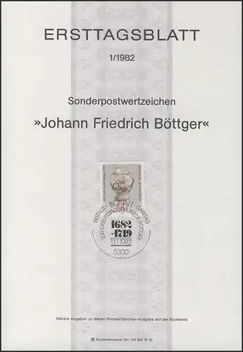 ETB 01/1982 Johann Friedrich Böttger, Alchimist