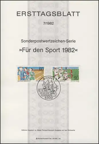 ETB 07/1982 Sporthilfe: Breitensport, Behindertensport