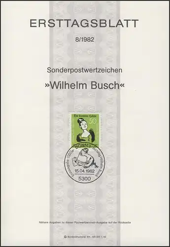 ETB 08/1982 Wilhelm Busch, Schriftsteller