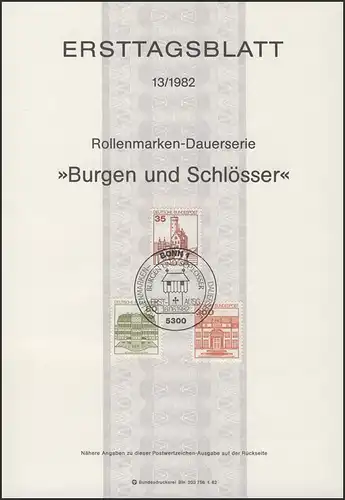 ETB 13/1982 Burgen und Schlösser: Lichtenstein, Wilhelm