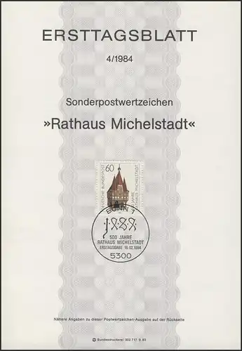 ETB 04/1984 Rathaus Michelstadt