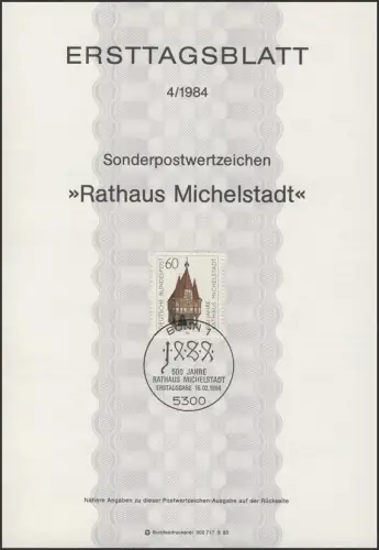 ETB 04/1984 Rathaus Michelstadt